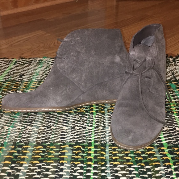 Franco Sarto Heeled Grey Booties - Picture 2 of 5
